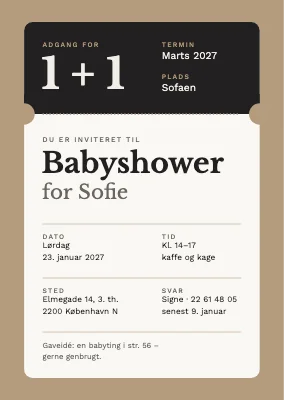Babyshower på Nørrebro — billet