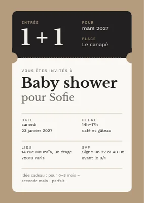 Baby shower à Nørrebro — billet