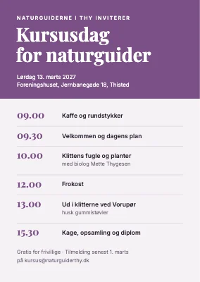 Kursusdag i Thisted — invitation med program
