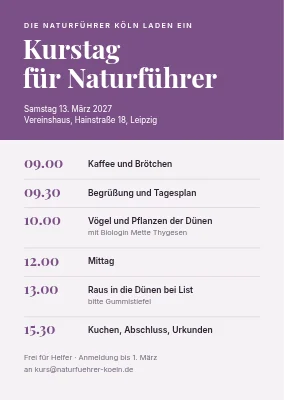 Kurstag in Thisted — Einladung mit Programm