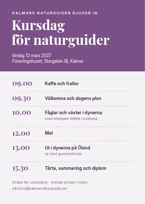Kursdag i Thisted — inbjudan med program