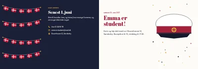 Omslag af Program for studenterfest – 8 sider