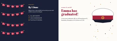 Cover of Programme for a graduation party – 8 pages