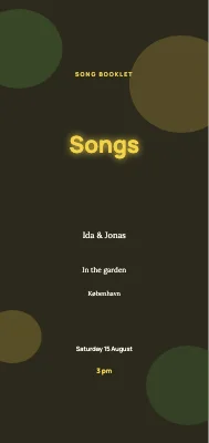Song booklet — Ida and Jonas, København