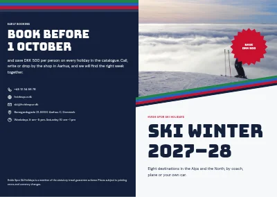 Cover of Catalogue for ski holidays – 32 pages