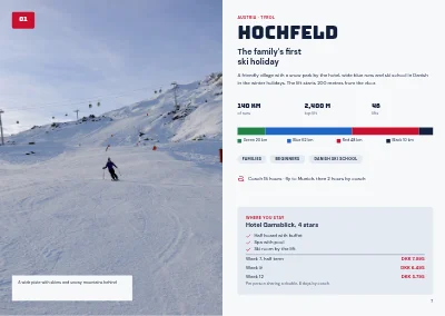 Pages 6–7 of Catalogue for ski holidays – 32 pages