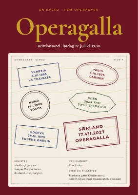Operagalla som operapass — plakat