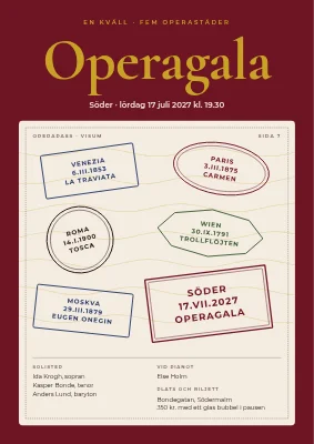 Operagala som operapass — affisch