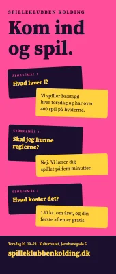 Roll-up til foreningens stand — spilleklub