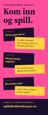 Klubbstand-roll-up — brettspillklubb