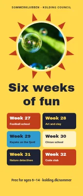 Summer holiday roll-up — six weeks of fun