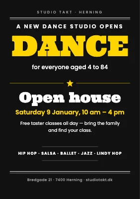 Dance studio — open house