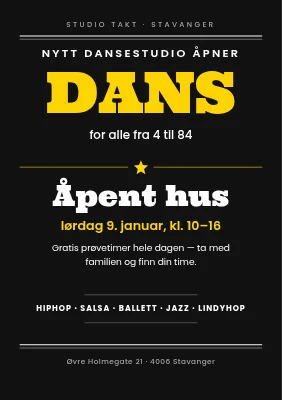 Dansestudio — åpent hus