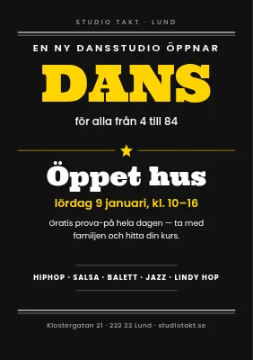 Danstudio — öppet hus
