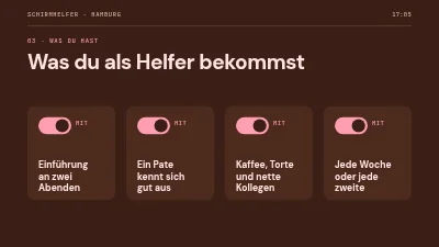 Seite 5 von Freiwilligengewinnung — Bildschirm-Helfer