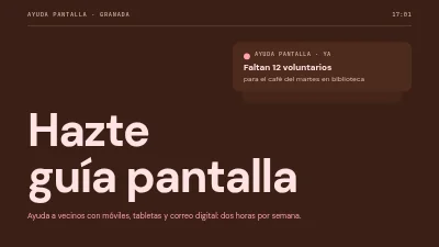 Captación de voluntarios — ayudantes de proyección