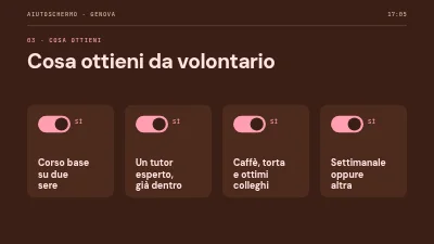 Pagina 5 di Reclutamento volontari — aiutanti agli schermi