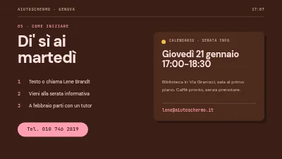 Pagina 7 di Reclutamento volontari — aiutanti agli schermi