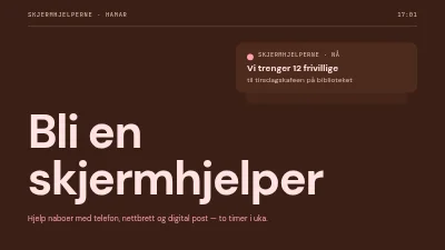 Rekruttering av frivillige — visningshjelpere