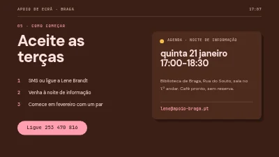 Página 7 de Recrutamento de voluntários — ajudantes de ecrã