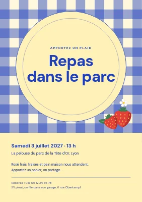 Pique-nique au parc — plaid vichy