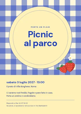 Picnic nel parco — plaid a quadretti