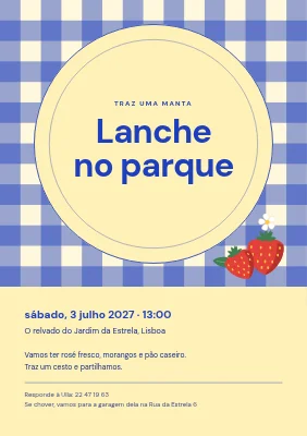 Piquenique no parque — manta xadrez
