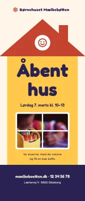 Roll-up til børnehave — åbent hus