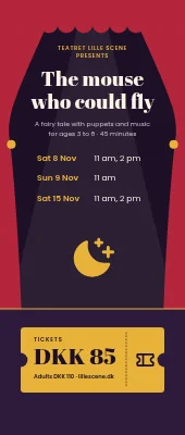 Children’s theatre roll-up — curtain up