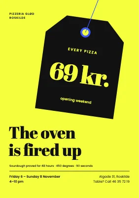 Pizzeria opening — price tag