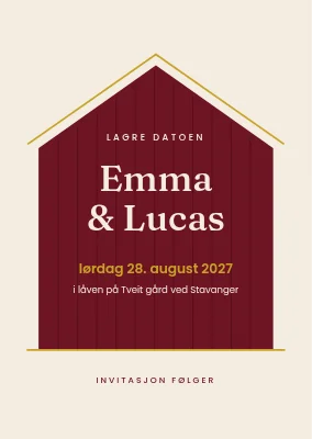 Lagre datoen — bryllup i den røde låven