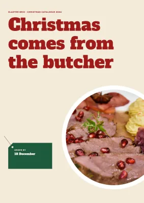 Christmas order catalogue for a butcher – 12 pages