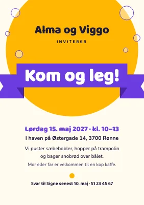 Legeaftale — kom og leg