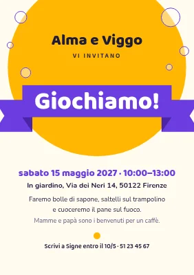 Pomeriggio di gioco — vieni a giocare