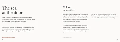 Pages 2–3 of Gallery exhibition booklet – 12 pages
