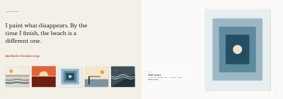 Pages 6–7 of Gallery exhibition booklet – 12 pages