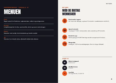 Side 40–41 af Konferenceprogram for branchekonference – 48 sider