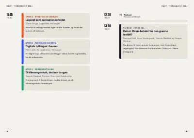 Side 14–15 af Konferenceprogram for branchekonference – 48 sider