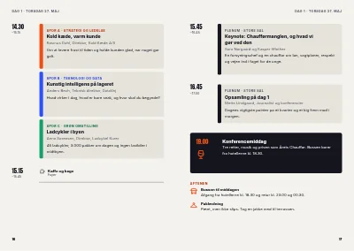 Side 16–17 af Konferenceprogram for branchekonference – 48 sider