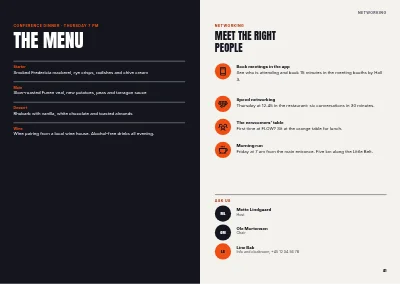 Pages 40–41 of Programme for an industry conference – 48 pages