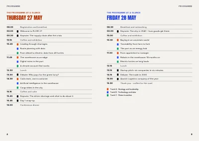 Pages 4–5 of Programme for an industry conference – 48 pages