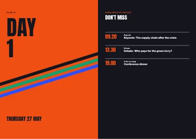 Pages 10–11 of Programme for an industry conference – 48 pages