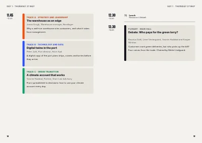 Pages 14–15 of Programme for an industry conference – 48 pages