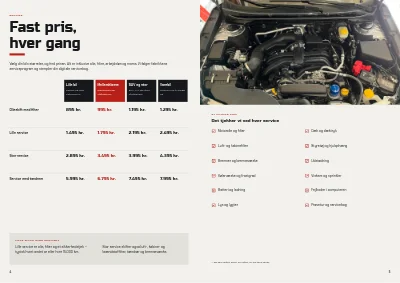 Side 4–5 af Servicekatalog for autoværksted – 16 sider