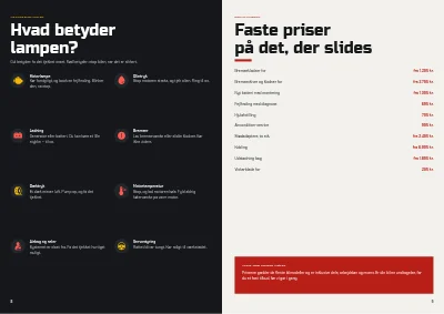 Side 8–9 af Servicekatalog for autoværksted – 16 sider