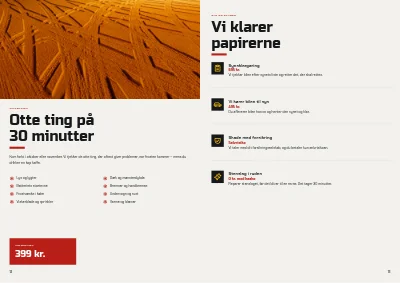 Side 12–13 af Servicekatalog for autoværksted – 16 sider