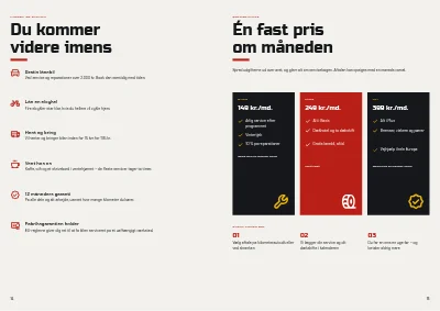 Side 14–15 af Servicekatalog for autoværksted – 16 sider