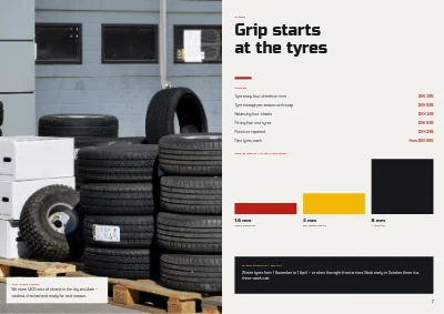 الصفحات 6–7 من Service catalogue for a car garage – 16 pages