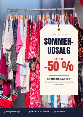 Sommerudsalg i tøjbutik i Vejle