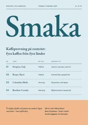 Kaffeprovning på rosteriet